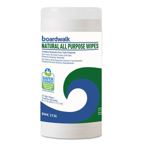 Natural All Purpose Wipes (6/Case)-Boardwalk-T-Ray Specialties