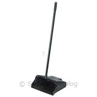 Black Lobby Dustpan Vinyl Coated Steel Handle (1/Case)-Continental Commercial Products-T-Ray Specialties