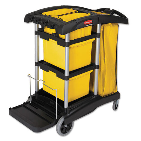 HYGEN M-fiber Healthcare Cleaning Cart-Rubbermaid Commercial Products-T-Ray Specialties