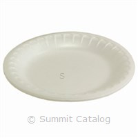10.25" White Plate (540/Case)-Pactiv Corporation-T-Ray Specialties