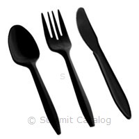 P/S Fork MED/WT P/P Black (1000/Case)-Prime Source-T-Ray Specialties